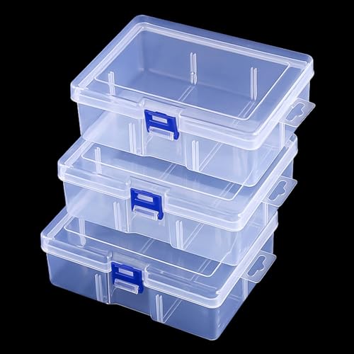 1PCS Plastic Boxes Clear Rectangular Organizer Case Hardware Tool Jewelry Container Packaging Beads Storage Box,18 * 11.8 * 5.5cm