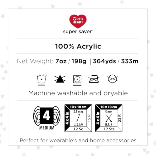 Red Heart Super Saver Yarn for Crocheting & Knitting, Oatmeal, 3-Pack - color: Oatmeal, size: 3-Pack