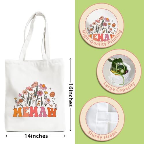 Grandma Gifts Tote Bag Birthday Mothers Day Retirement Gifts for Women Mama Nana Mimi Shoulder Bag Reusable Grocery Bags - color: Memaw