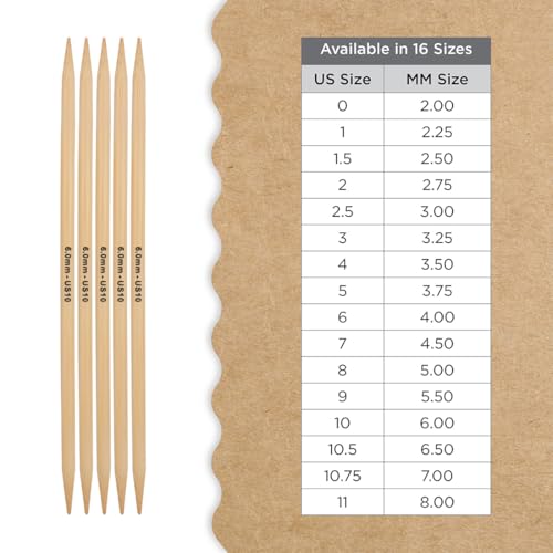 Knitter’s Pride Bamboo Luxe Double-Point Needle 8""(20cm) - US 10(6mm) - size: 6.00mm
