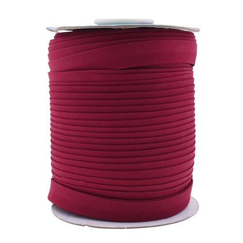 Mandala Crafts 55 Yds 5/8 Inch Burgundy Double Fold Bias Tape for Sewing | Machine Washable Binding Tape for Quilting, Hemming, Seams, Fabric Piping, All Fabrics & Denim, Indoor & Outdoor - color: Burgundy, size: 5/8 Inch 55 Yards