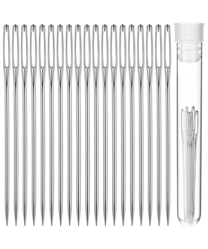 Mr. Pen- Large Eye Needles for Hand Sewing, 50 pcs, 2" | Large Eye Sewing Needles Bulk - color: Silver, size: 50 pcs, 2"