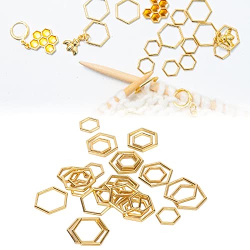 Moofey 30PCS Knitting Accessories, Knitting Stitch Markers, Metal Stitch Markers for DIY Craft
