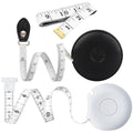 Tape Measure Body Measuring Tape 80inch/205cm Lock Pin Retract Tape Measure for Tailor Fitness Clothes Sewing Handcrafts Weight Loss Body Measurement - color: White,Black,White