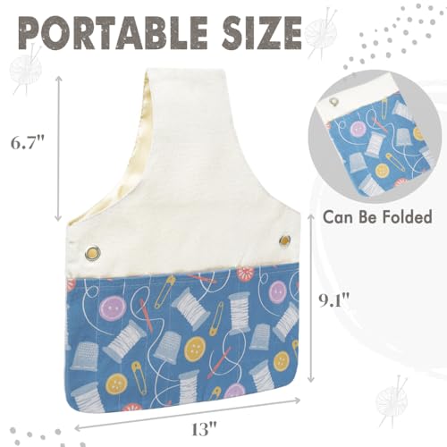 TOGETRUE Yarn Bag, Knitting Crochet Tote Bag, Lightweight Yarn Storage Bag Organizer, Travel Knitting Wrist Bag, Yarn Tote Bags for Crocheting, Holding Yarn, Knitting Needles (Accessories Pattern) | Lightweight, Portable - color: Accessories Pattern, size