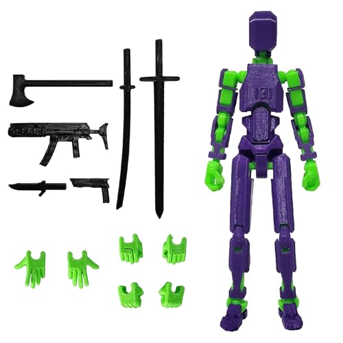 FoxVilla Assembly Completed T13 Action Figure, Titan 13 3D Printed Action Figure, 3D Printed Titan13, Assembled Dummy 13 Lucky 13 Toy Figure - color: Eva, size: 5.5 inch