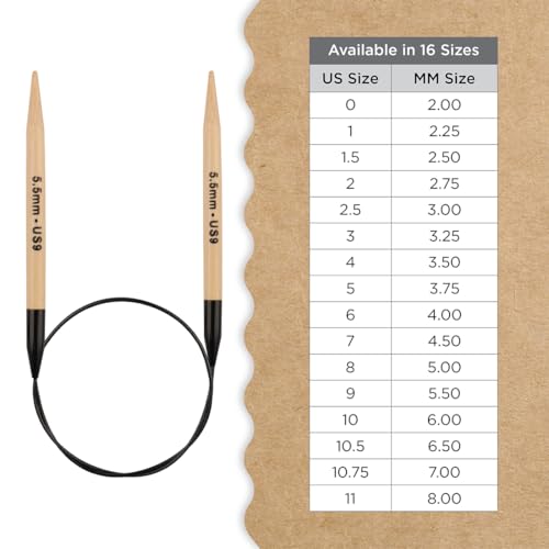 Knitter’s Pride Bamboo Luxe Fixed Circular Needle 32""(80cm) - US 9(5.5mm) - size: 5.50mm
