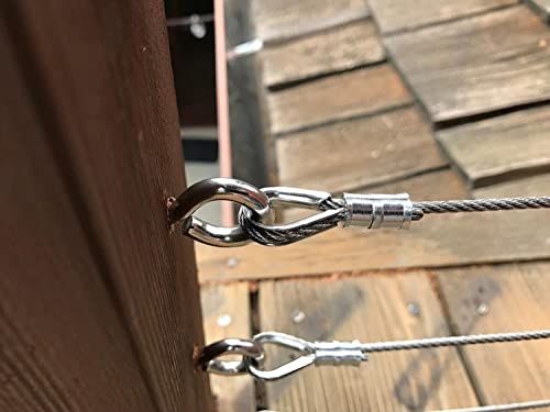 YAMASO 50pcs 1/16" M2 Stainless Steel Thimble for Diameter Wire Rope Cable Thimbles Rigging - style: M2(1/16")-50pcs