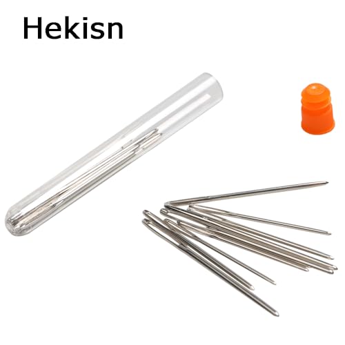 Hekisn Large-Eye Blunt Needles, 6 Piece Pro Quality Stainless Steel Yarn Knitting Needles, Sewing Needles, Crafting Knitting Weaving Stringing Needles (6 Pieces) - color: 6 Pieces