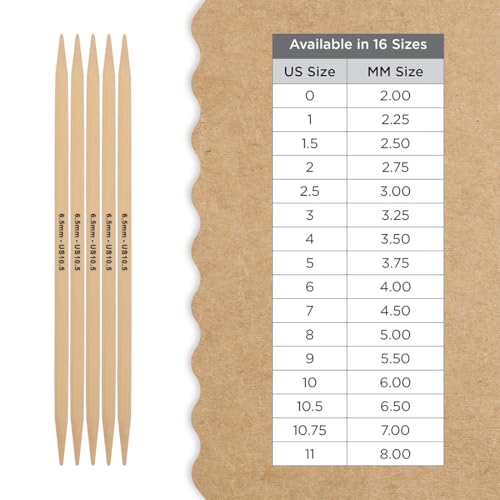 Knitter’s Pride Bamboo Luxe Double-Point Needle 8""(20cm) - US 10.5(6.5mm) - size: 6.50mm