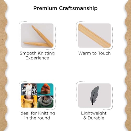 Knitter’s Pride Bamboo Luxe Fixed Circular Needle 32""(80cm) - US 1.5(2.5mm) - size: 2.50mm