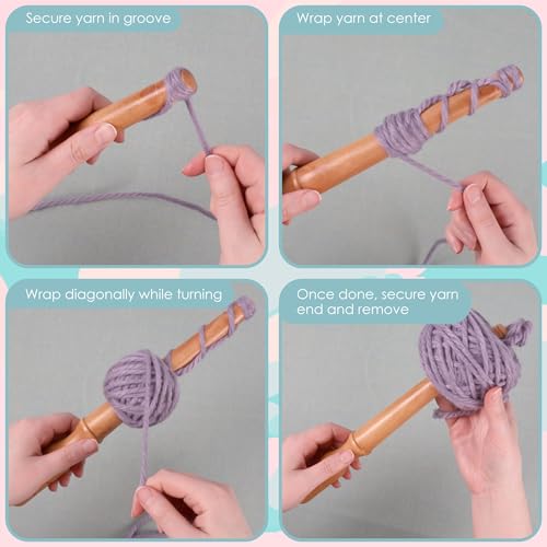 JubileeYarn Nostepinne Wooden Yarn Ball Winder - 8.5cm - 2 Winders - color: Nostepinne 8.5cm, size: 2 Units