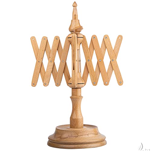 Beechwood Yarn Winder and Swift Set, Wooden Hank to Cake Kit | Matched beech ball winder and umbrella swift, everything needed to wind hanks into center-pull cakes. - color: Beechwood, size: Winder + Swift Set