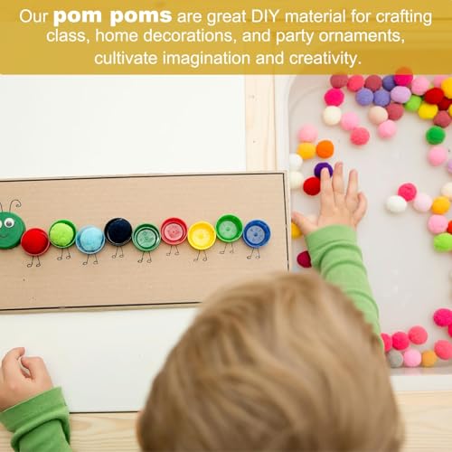 PATIKIL 0.6inch Pom Poms for Crafts, 500pcs Small Pompoms for Crafts Mini Puff Balls Bulk High Elasticity Fuzzy Balls for Hats Christmas Art DIY, Cyan - color: Cyan, size: 0.6inch