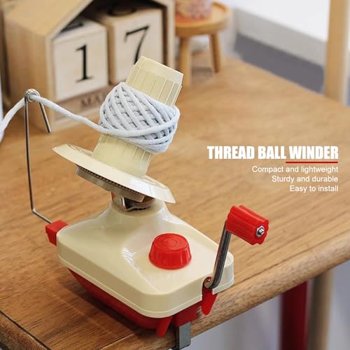 Portable Handheld Yarn Ball Winder with Clamp, for Winding Yarn Into Neat and Organized Balls, for Home Knitting and Crochet Enthusiasts
