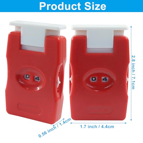 Kemcatui Knitting Counters, 2 Pieces, Red | Plastic, Portable, Stitch and Row Counter, For Crochet, Yarn Crafts, and Needlework - color: red