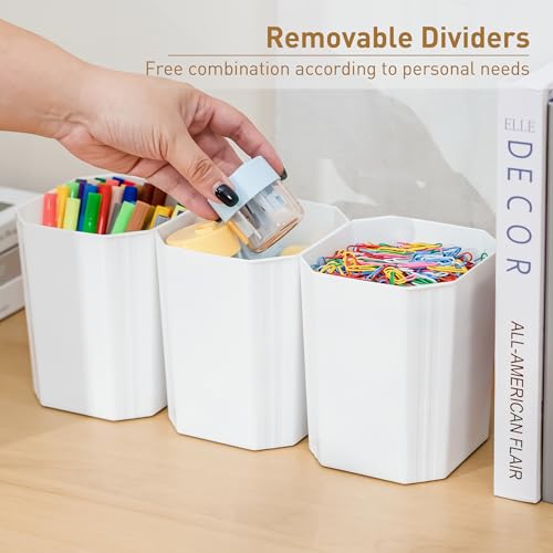 Citylife 17QT 2Packs Clear Craft Organizers and Storage Bins with Lids | Stackable Art Supply Organizer with Tray and 6 Inserts for Markers, Crayons, Pencils, Tools, Playdoh, Coloring Books - size: 17 Qt- 2 Pack- W