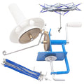 LAMXD Needlecraft Large Jumbo Metal Yarn/Wool/String/Fiber Ball Winder Hand Operated,10-Ounce,with Umbrella Swift Yarn Winder, Hand Operated Ball Winder Holder,for Swift Winding Lines, Laces, Yarns - size: Large Ball Winder&Yarn Umbrella Swift