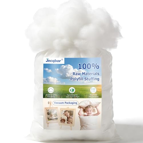 5lb Soft Polyfill Stuffing, Fluffy Pillow Stuffing for Couch Cushion,Pillow | Machine Washable Polyester Fiberfill | High Resilient | Ideal for Stuffed Animal, Cloud Project, Crochet, Pet Bed, Craft