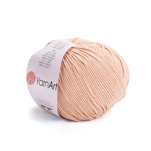 YarnArt Soft Cotton Acrylic Blend Yarn - for Amigurumi, Crochet and Knitting – DK Weight, All-Season Craft Yarn for Kids and Adults Garments, Baby Items and Accessories, 160 m/50 g,Pack of 4 (07) - color: 07