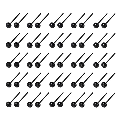 200 Pcs Tiny Glass Eyes Mini Black Eyes Craft Eyes for Wool Felting Crafts 4mm - size: 4mm