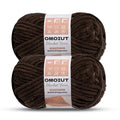 OMoiout Chunky Chenille Yarn for Crocheting, 2 Pack Soft Baby Blanket Yarn, #7 Super Bulky, Chunky Knit Blanket Crochet Yarn, 14 oz/218.7 yds Fluffy Velvet Amigurumi Yarn(2 Coffee) - color: [2 Coffee]