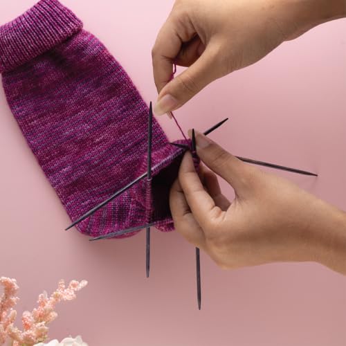 KnitPro J’Adore Cubics Double Pointed Needles 6" (15cm) | US Size 10.75 (7mm) - size: US 10.75 (7mm)