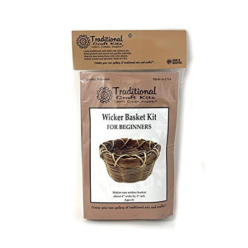 Traditional Craft Kits - Beginner Basket Kit - Set of Four: Coil, Plaited, Twined, Wicker