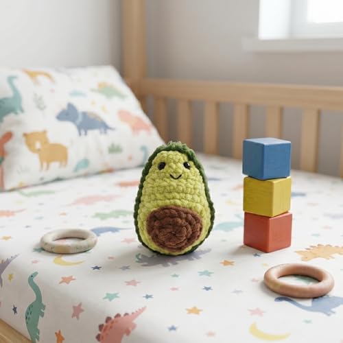 THE GOOKIE Crochet Kit for Beginners - All-in-One Amigurumi Kit with Yarn, Hook, Safety Eyes, Stuffing & Step-by-Step Tutorial for Adults & Teens (Avocado) - color: Avocado