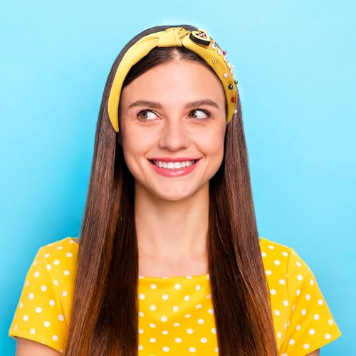 636 Pieces DIY Headband Making Kit Gift Make Your Own Fashion Hair Accessories Set with Teacher Pencil School Alphabet Beads Rhinestone Diamond Pearl for Summer Classmate Graduation Supplies - style: School Themed Style