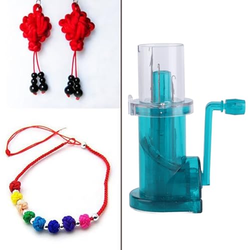 FLEXMAN Hand Operated Knitting Machine, Household Hand Spool Knitter Craft Bracelet Weave Tool with Crochet Hook for Knit Sweaters Gloves Bracelets for Weaving Beginners