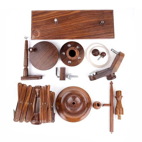 Ayan Handicraft Well Crafted Yarn Swift and Ball Winder Combo - Yarn Cake Winder, Yarn Winder and Swift, Yarn Winder Large Capacity (Rosewood Combo) - color: Rosewood Combo