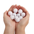 10 Pcs White Rattle Balls Inserts Rattle Box Repair Noise Maker Noise Maker Insert Rattle for Puppet Pet Rattles and Rings