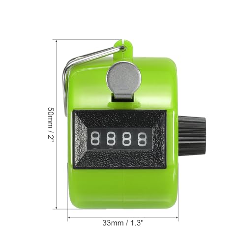 PATIKIL Clicker Counter, Handheld Tally Counter Mechanical Click Pitch Counter for Coaching Knitting, Golf, Lap, Fishing - color: Green