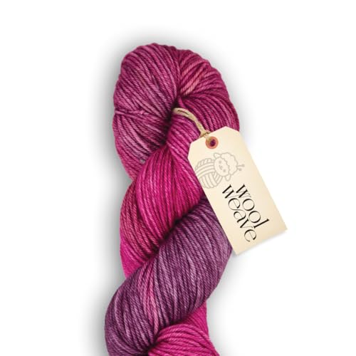 Woolweave Worsted Weight Yarn - 100% Extrafine Merino Wool Yarn for Knitting & Crocheting - Hand Dyed, Ultra-Soft & Warm - 100g Skein, 180 Yards - Machine Washable - color: Autumn Rose