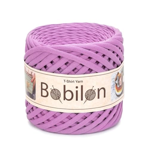 Bobilon 3-5 mm Thin Cotton T-Shirt Yarn for Amigurumi - Bubble Gum | 100% cotton t shirt yarn for amigurumi, crochet, knitting and macrame; new fabric, not recycled; 109 yds - color: Bubble Gum
