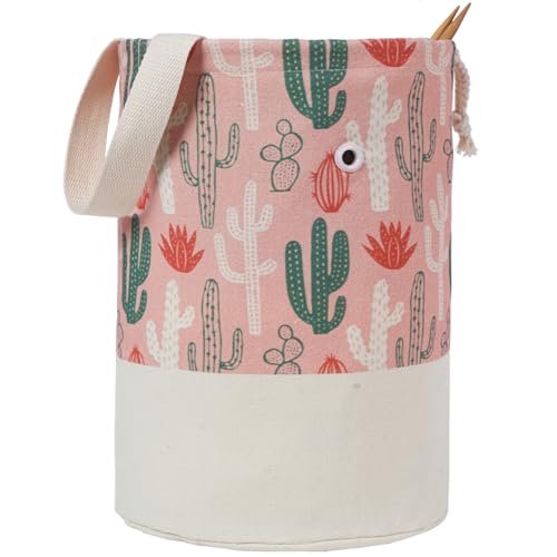 TOGETRUE Yarn Bag, Knitting Crochet Bag, Portable Yarn Storage Bags Organizer for Crocheting Project, Store Skein Ball, Short Knitting Needle (Medium, Cactus) - color: Cactus, size: Medium