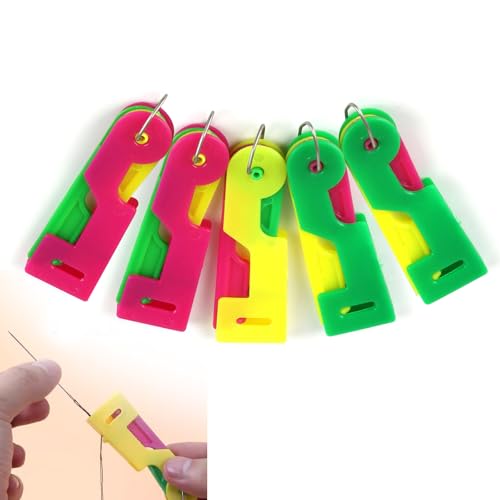 Automatic Needle Threader, DIY Hand Sewing Machine, Sewing Thread, for Embroidery, Cross Stitch Craft, 5PCS, (Random Color) - color: 5 PCS