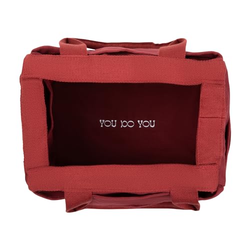 Soolla Studio Bag: Art Supply Storage Organizer & Pottery Tool Bag, Washable Tote, Yarn Bag, Crochet, 30 Pockets, 15+ Colors - color: Sangria Red