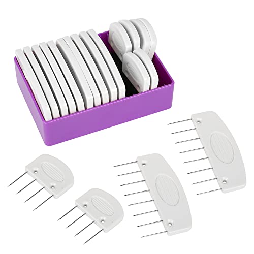 TVlifams 2 Boxes 20Pcs Knit Blocking Pins Kit, 8 Pins and 4 Pin Knit Crochet Blocking Combs for Blocking Knitting Sewing Lace Needlework Projects (2 Boxes) - color: 2 Boxes