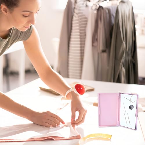 Joyzan Magnetic Needle Storage Case, Portable DIY Sewing Stitching Pin Box | Knitting Organizer Rectangle Manual Slim Line Keeper Cross Stitch Container Tool Holder for Needlework Embroidery Art Craft