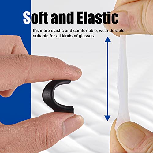 SMARTTOP Eyeglass Ear Grip-20 Pairs eye glasses ear grippers Anti-slip holders for ears,Silicone Ear Hook,glasses ear grip Retainer for Sports Glass Sunglasses Reading - color: Us-s-22a-black&clear