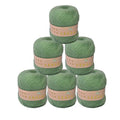 6 Balls Angora Mohair Wool Yarn, Long-haired Angola Soft Fingering Baby Mohair Cashmere Yarn for Knitting and Crochet DIY Scarf Sweater 300g (Water Green, L) - color: Water Green