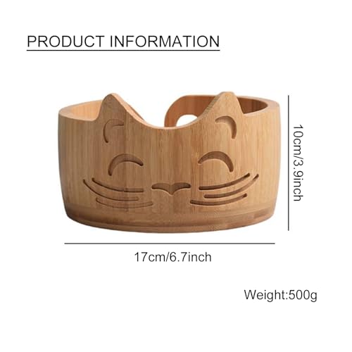 Wood Yarn Bowl, Yarn Bowls for Crochet, Yarn Knitting Bowl, Crochet Yarn Holder Bowl, 6.7inch Yarn Knitting Bowl for Storage Yarn, Wool, String or Crochet #003 - color: #003