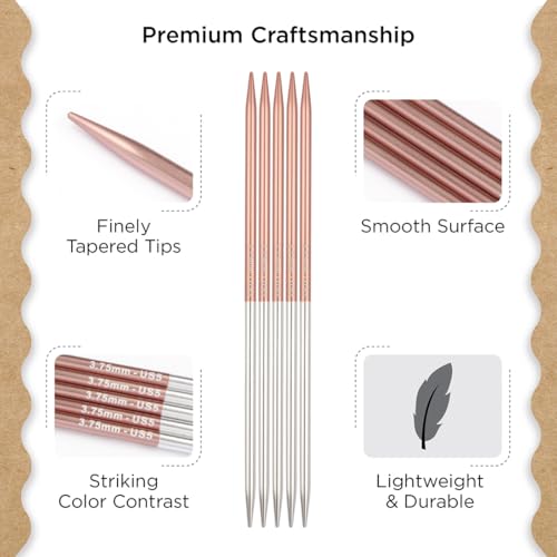 Knitter’s Pride Rosemist Double-Point Needle 8""(20cm) - US 5(3.75mm) - size: 3.75mm