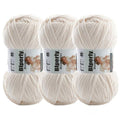 Skinny Chenille Yarn for Crocheting and Knitting - 3 Pack of 100g/317yds Ultra Soft Fluffy Plush Velvet Yarn - #2 Crochet Yarn for Amigurumi, Blankets, Plush Dolls, Baby Clothes (3, Khaki) - color: Khaki