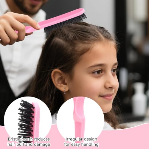 10Pcs Crochet Hooks for Hair Set for Passion Twist Crochet Hair Extensions | with 5 Crochet Needles, Edge Brush, Bristle Brush, Rat Tail Comb, 2 Gator Clips,Latch Hook