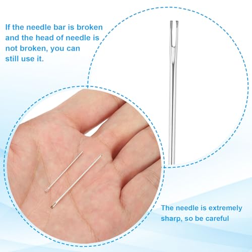 PATIKIL Doll Hair Rooting Holders Kit, 0.8mm Doll Hair Rerooting Knitting Needles with Wood Awls Crochet Hooks Doll Wig Tool for Doll Hair Making Supplies DIY Crafts, Purple - color: Purple, size: 0.8mm