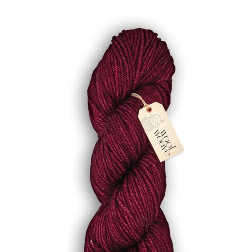 Woolweave Worsted Weight Yarn - 100% Extrafine Merino Wool Yarn for Knitting & Crocheting - Hand Dyed, Ultra-Soft & Warm - 100g Skein, 180 Yards - Machine Washable - color: Dried Chiles