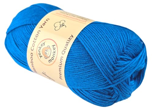 10-Pack of Yonkey Monkey 500 Grams Yarn - 70% Rayon derived from Bamboo, 30% Cotton - Imported - Blue 9056 - color: Coastal